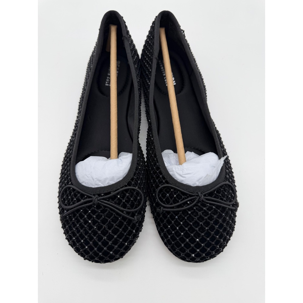 Kenneth Cole Reaction Palmer Mesh Black Rhinestone Ballet Flats RL24PAM01 Size 9
